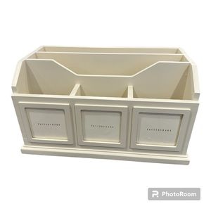 Pottery Barn Bedford Desk Organizer Antique White
